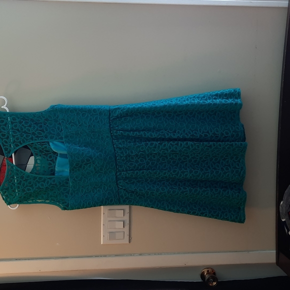Teal LeChateau dress - Picture 2 of 4